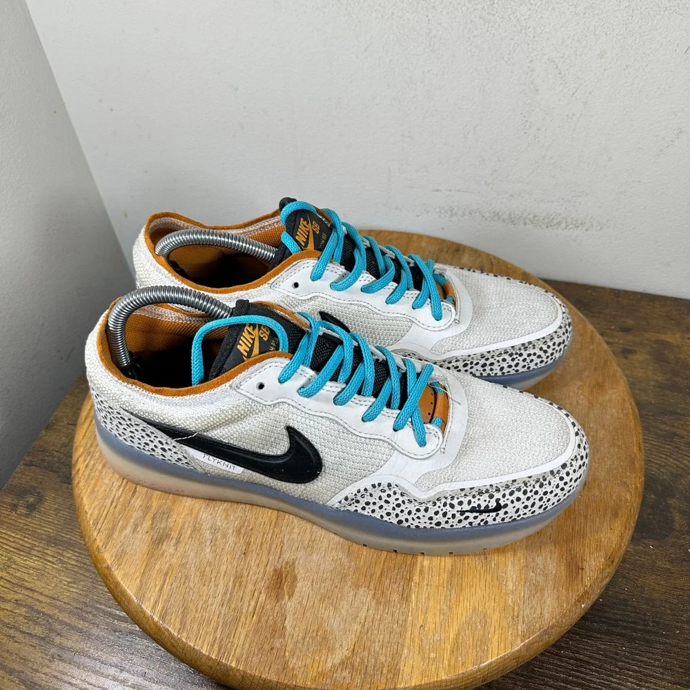 Nike SB PS8 Electric Pack Olympic Safari White Black Blue FN0374-001 Mens Size 9